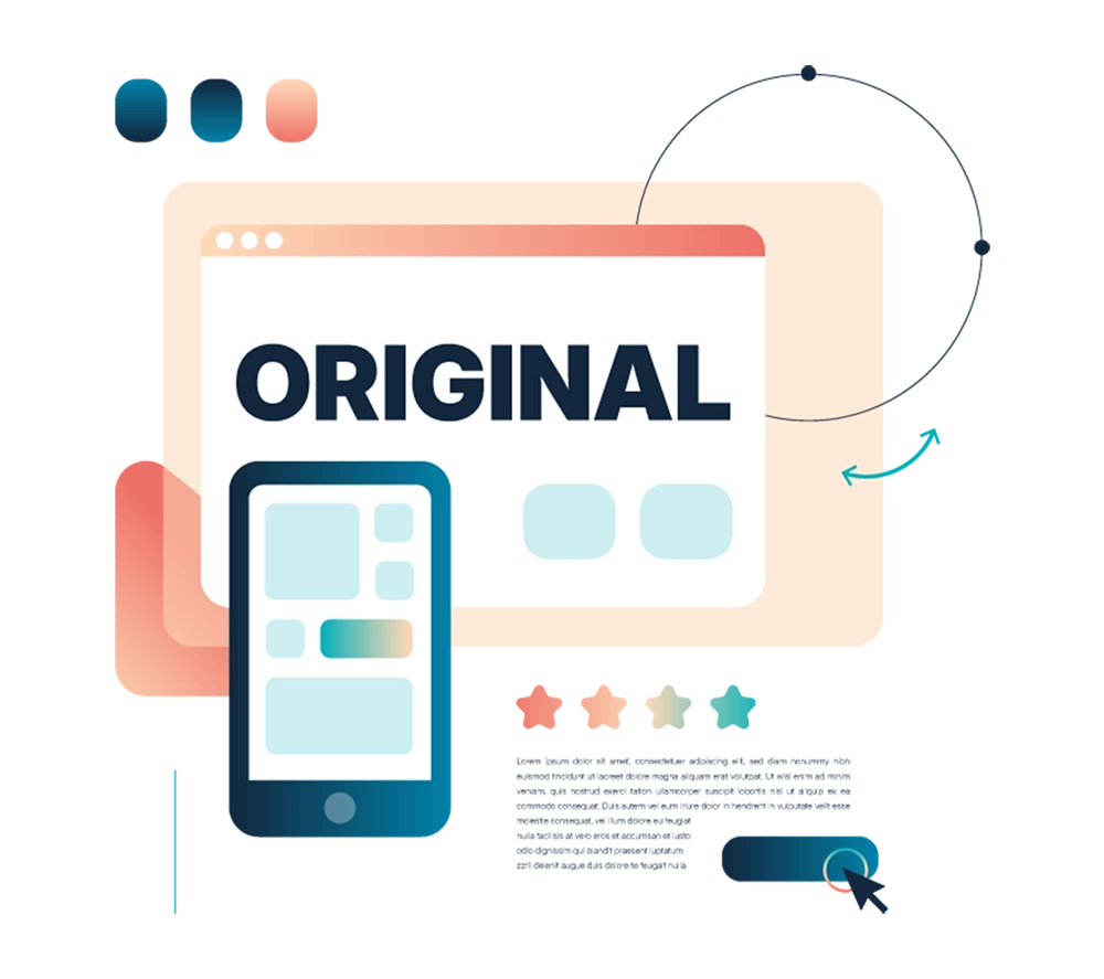 Illustration représentant la création de design digital par le studio graphique Kalyko