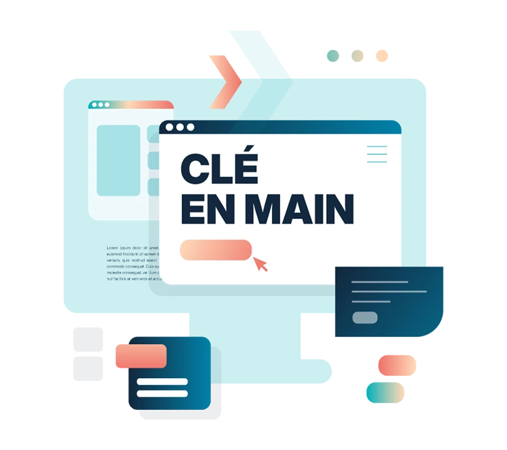 Illustration représentant la création de site internet par le studio graphique Kalyko